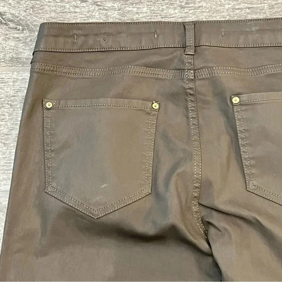 Zara Premium Denim Collection Women’s Slim Fit Waxed Jeans Size 12 Gray - Picture 5 of 8